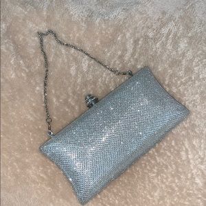 Diamond studded clutch purse